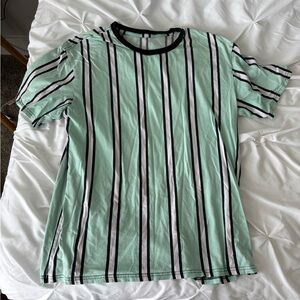 Mint Striped Short Sleeve Tee